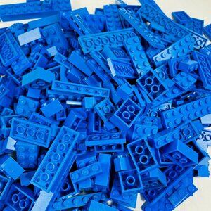 One Pound LEGO 1lb Bulk Blue Blocks Of Variety Pieces Authentic Building Lot u